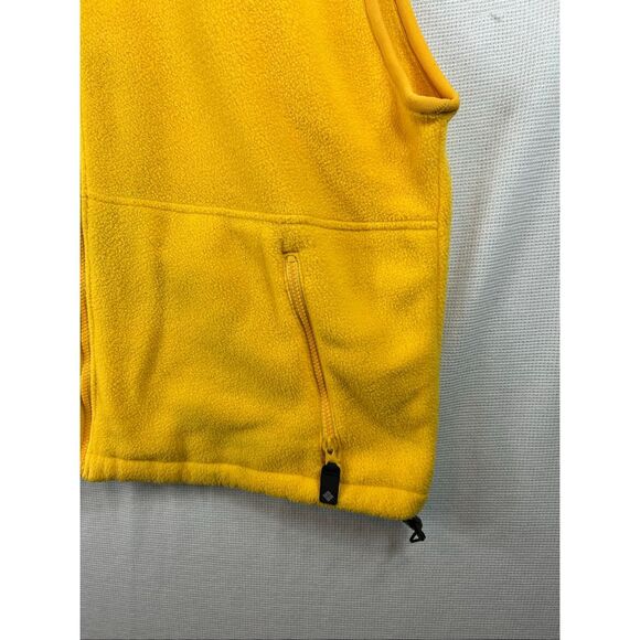 VTG Columbia Fleece Vest Men’s XL Yellow Zip Up Outdoor Hiking Camping Core - Picture 4 of 9